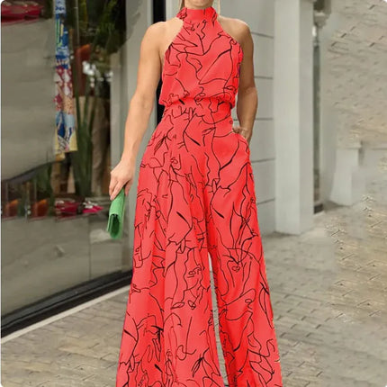 Sleeveless Halter Jumpsuit