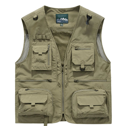 Acydar Mens Outdoor Fishing Work Safari Travel Photo Cargo Vest Outdoor Fishing Vest