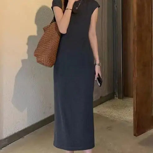 Simple Shoulder Sleeve Summer Dress