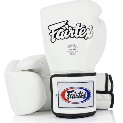 Fairtex BGV5 Muay Thai Boxing Gloves for Men Women Kids | Special Lock Thumb Design | MMA Gloves Kickboxing | Premium Quality Light Weight & Shock Absorbent Boxing Gloves-(White/12oz)