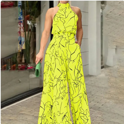 Sleeveless Halter Jumpsuit