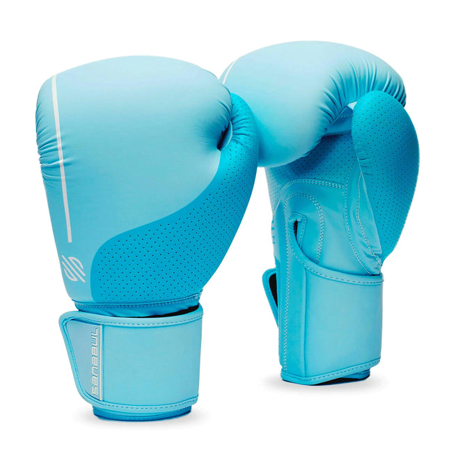 Sanabul Easter Egg Boxing Gloves for Women Training Muay Thai MMA Kickboxing Gloves Heavy Punching Bag Gloves Womens Boxing Gloves - Ice Blue 12 oz