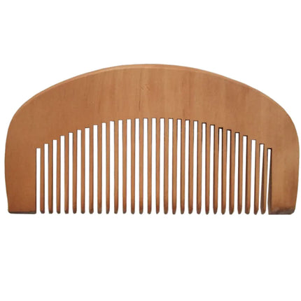 Peach Wood Hair Comb - Small Wooden Hairbrush