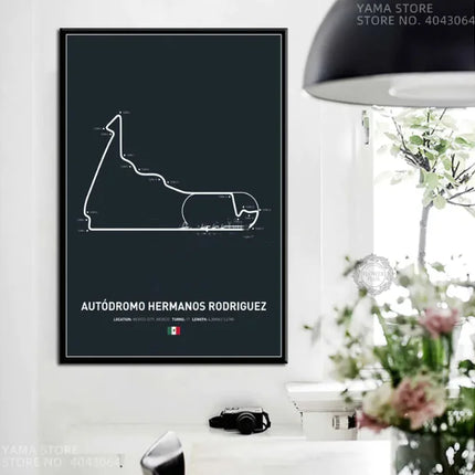 Formula One Circuit Wall Art Canvas