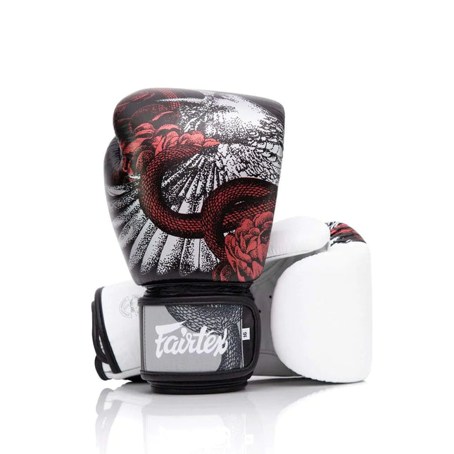 Fairtex Beauty of Survival Limited Edition Boxing Gloves | Premium Craftsmanship |Full-Grain Leather| Stylish Design | Adjustable Fit | Unique Artwork | Hook and Loop Straps (16oz)
