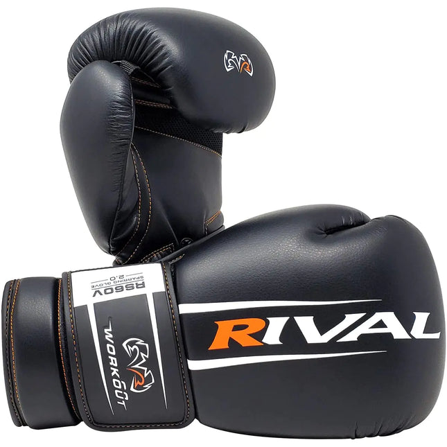 RIVAL Boxing RS60V 2.0 Workout Sparring Gloves Hook and Loop Closure - Bigger Punching Surface for Maximum Protection