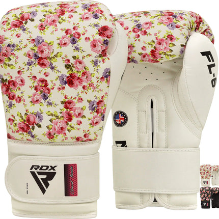 RDX Women Boxing Gloves for Training Muay Thai Maya Hide Leather Ladies Mitts Kickboxing Sparring Glove for Punch Bag Focus Pads and Double End Ball Punching