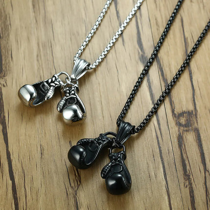 2023 Stylish Punk Boxing Gloves Necklace Pendant