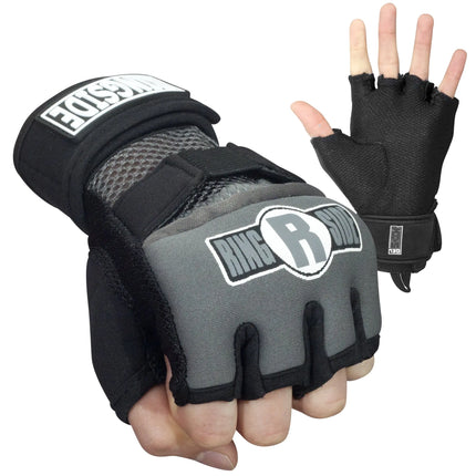 Ringside Gel Boxing MMA Hand Wraps X-Large Grey/Black