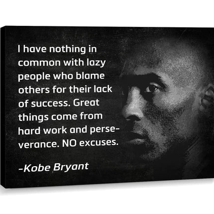 Creoate Kobe Bryant Poster Canvas Wall Art Decor Large Size Motivational Canvas Print Wall Art Black Inspirational Wall Art for Office Teens Room Gym Wall Decor (16x24 Inch kobe poster)