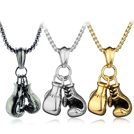 2023 Stylish Punk Boxing Gloves Necklace Pendant